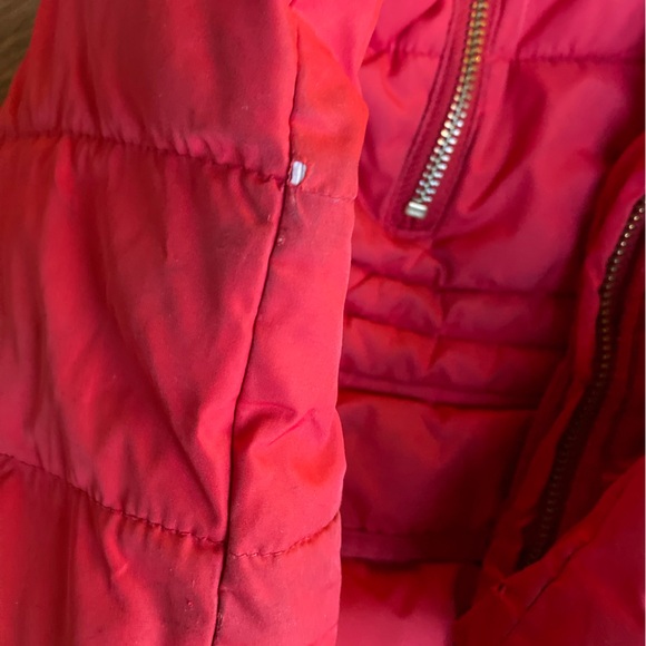FLASH SALE JCrew Kids Size XS Red warm cozy winter jacket w/ hood + cinch waist. - Picture 7 of 8